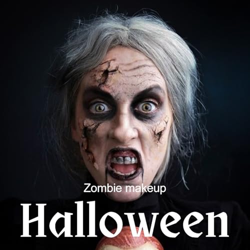 Professional Zombie SFX Makeup Kit with Face Paint, Liquid Latex & Fake Blood