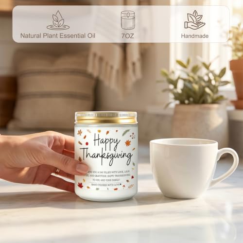 Happy Fall Scented Candle - Autumn Decor for Home Thanksgiving Gift
