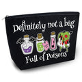 Witchy Makeup Bag for Women - Black Poisons Gothic Witch Gift