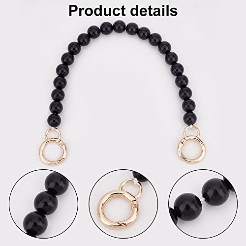 Black 11.8 Inch Imitation Pearl Bag Chain with Gold Clasps for Handbags & Clutches - Variation of THIS listing