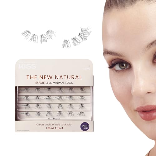 False Eyelashes Neo Pack of 4, 12-14mm Natural Reusable Clusters - Easy to Apply