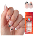 Drop-Dead Gorg Halloween Press On Nails - White Almond Glow-In-The-Dark, No Glue, Medium, Glossy