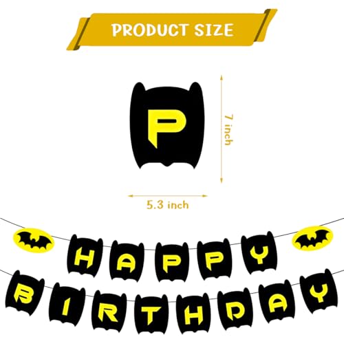 Black Bat Garland Birthday Banner Halloween Party Decorations