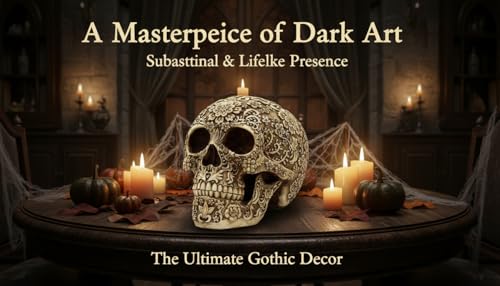 Life Size Plastic Skull Prop for Halloween Haunted House Gothic Decor