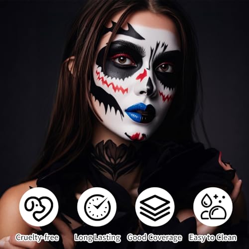 Red Face Paint Stick - Full Coverage, Portable for Halloween & Cosplay