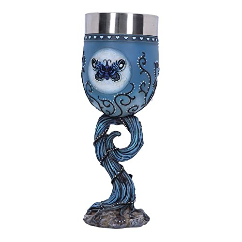 Gothic Corpse Bride Emily Goblet - Blue Variant, Tim Burton Collectible, 20.6cm