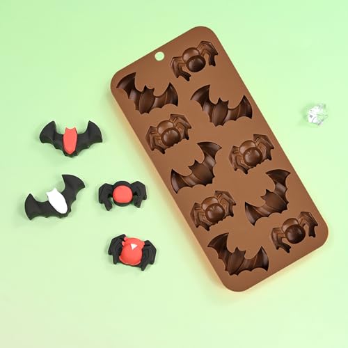 Halloween Silicone Molds 2 Pack - Bat and Spider Candy & Cake Decorations
