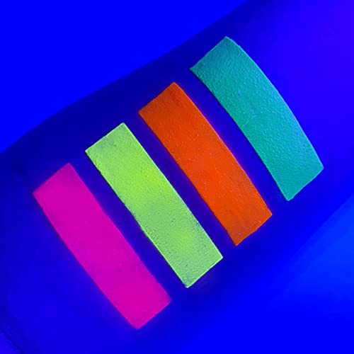 UV Glow Neon Face & Body Crayon Set of 4 - Bright UV Blacklight Fun