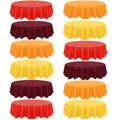 Fall Plastic Tablecloth 12 Pack - Autumn Colors Waterproof Round Table Cover - Fall-9