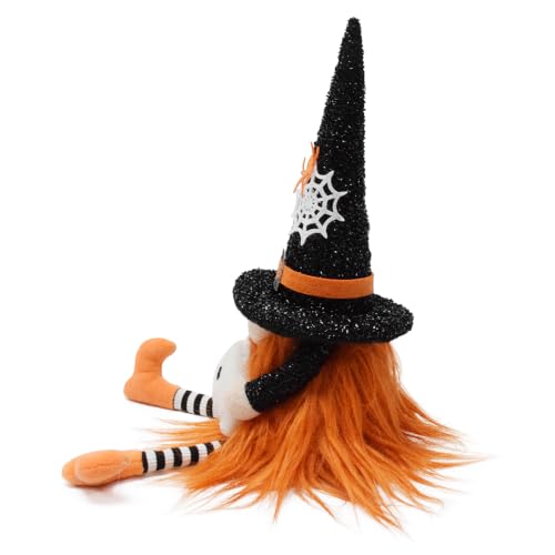 Halloween Gnome Decorations Plush Gnomes with Spooky Ghost and Witch Hat - Set of 2