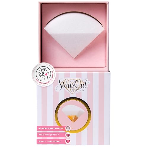 Memory Foam Makeup Sponge - No Water Needed Blender for Liquid, Cream & Powder Foundation - Single Beauty Sponge