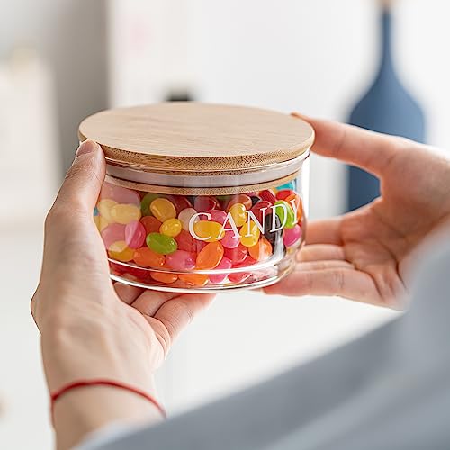 11oz Glass Candy Jar with Lid - Clear Decorative Cookie & Food Storage Container