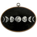 Moon Phase Oval Wall Art Decor - Celestial Canvas Artwork for Home & Bedroom
