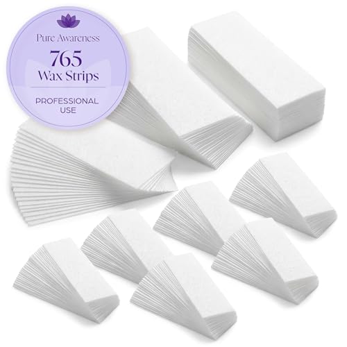 PURE AWARENESS Wax Strips for Hair Removal - 765 Pieces, Face & Body