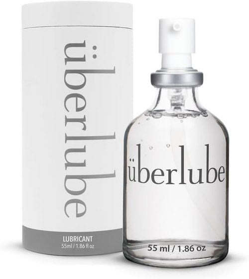 Uberlube Premium Silicone Lube - Unscented, Long-Lasting Personal Lubricant | 1.86 Fl Oz, Waterproof & Ultra Smooth