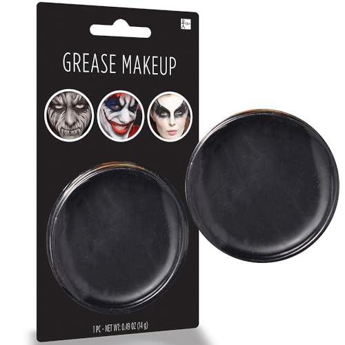 Black Grease Makeup - 0.49 oz. Pigmented & Long-Lasting Theatrical & Halloween Costume