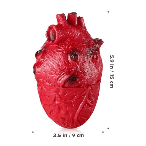 Realistic Red Latex Heart Prop for Halloween Haunted House Decorations