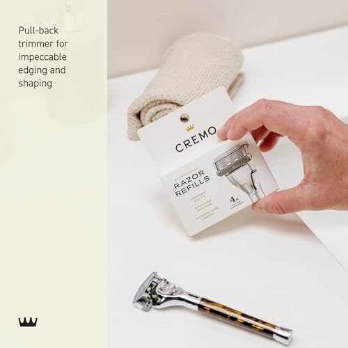 Cremo 5 Blade Razor Refill Blades for Men - Hydrating Gel & Precision Trimmer