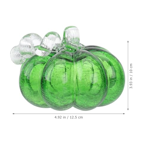Hand-Blown Glass Pumpkin Figurine for Fall Thanksgiving Halloween Decor