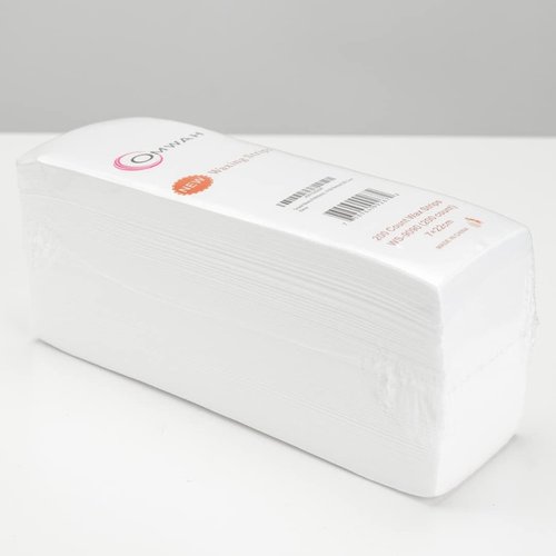 Omwah Beauty Professional Salon Grade Facial and Body Non Woven Epilating Wax Strips Large 3 x 9 Hair Removal (200 Count)