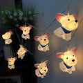 Cute Labrador Dog String Light 1.65M Battery-Operated Night Light with Timer