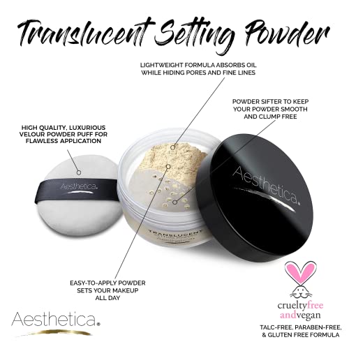 Aesthetica Translucent Setting Powder - Matte Finishing Loose Face Powder