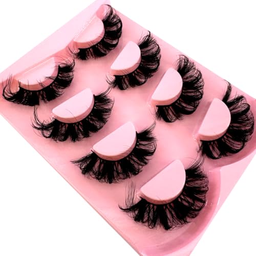 False Eyelashes 4 Pairs Thick Long 3D Faux Mink Full Strip Makeup CC-1
