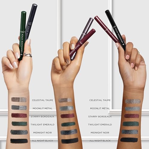 Eyeshadow Stick Black Matte - Blendable, Smudge-Resistant, 0.05 Oz - All Night Black