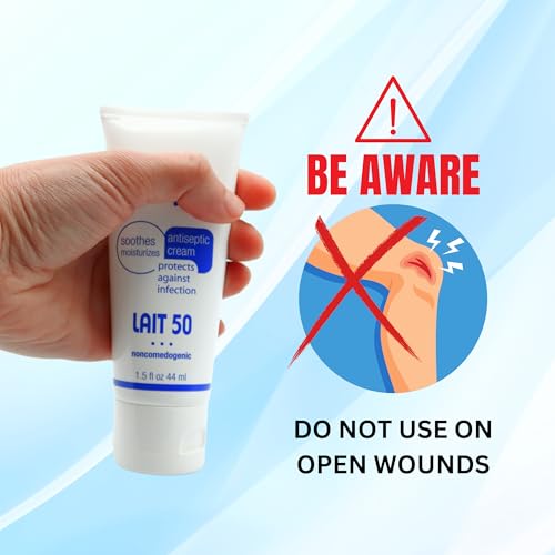 Post Hair Removal Antiseptic Cream - Soothes, Cools & Protects Skin, 1.5oz