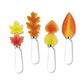 Fall Leaves Cheese Spreaders Set - Hand-Painted Resin Handles, 4-Piece