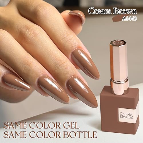 Double Rhythm 15ML Gel Polish Light Brown Sheer Same Bottle - Rose Nude Variation