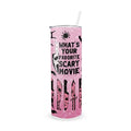 20oz Stainless Steel Halloween Tumbler with Straw Ghostface Horror Cup - Gift