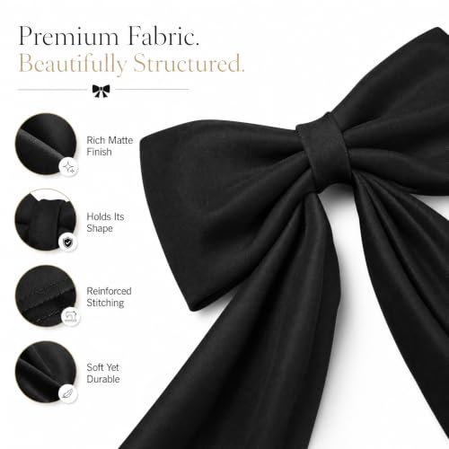 Oversized Black Bow for Halloween Decor - 48 Inch Door Hanging Decoration