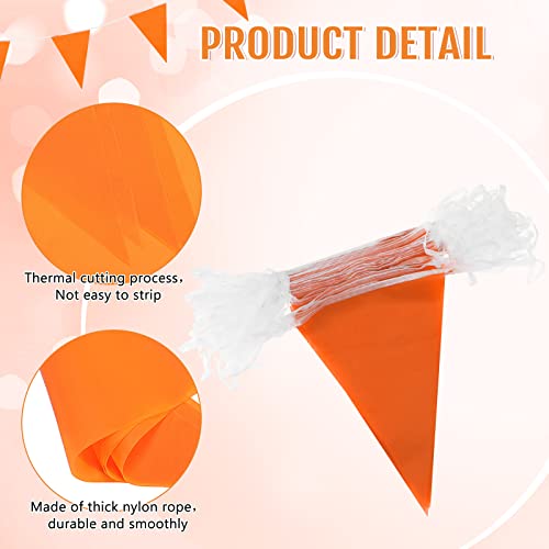 Orange 200 Ft Triangle Pennant Banner Flags String - Party Decor