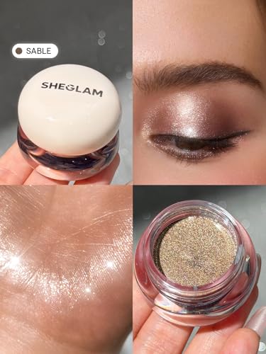 SHEGLAM Starstruck Cream Eyeshadow Pot - High Pigment Long-Lasting Sable