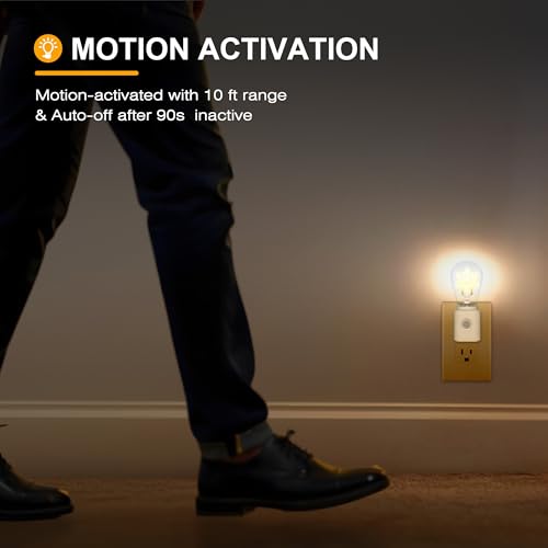 LED Night Light Plug in Motion Sensor Nightlight Snow Variation - 1 Pack