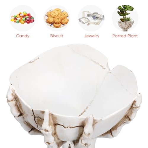 Skeleton Hand Candy Bowl Halloween Spooky Skull Tray Decor
