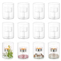 Glasseam 12-Piece Glass Tea Light Candle Holders Set - Small Votive Decor