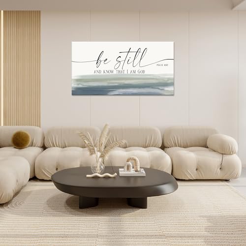 Large Christian Wall Art Bible Verse Psalm Canvas Print for Home & Church 30x60