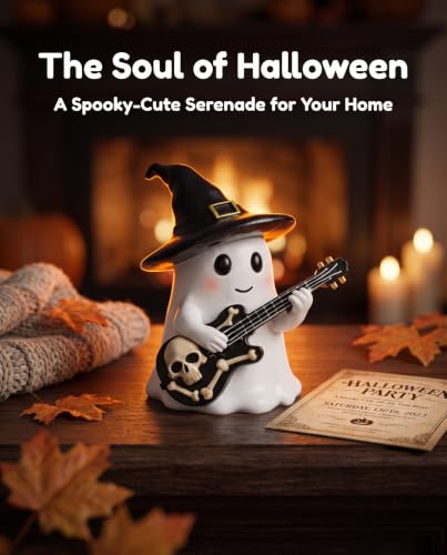 Big Halloween Rocking Ghost Figurine - Cute Indoor Home Decoration
