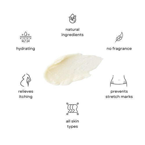 Organic Belly Butter for Pregnancy Stretch Mark Prevention and Treatment by Irene Organics - Award Winning Anti Stretch Mark Tummy Balm For Pregnancy and Postpartum 4oz - Hydrating Bump Cream
