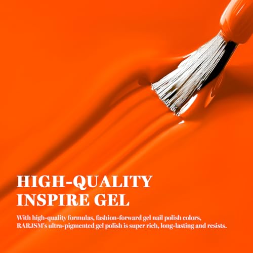 Neon Orange Gel Nail Polish 15ML Long Lasting UV Curing Soak Off Nail Art - Variation RAR1361