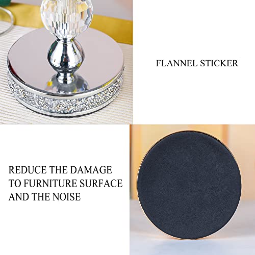 Crystal Ball Pillar Candle Holder with Windproof Glass Cover - Elegant Home Decor