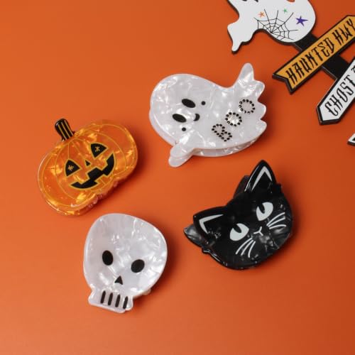 Halloween Claw Hair Clips for Girls & Women - Ghost Design, Variation B