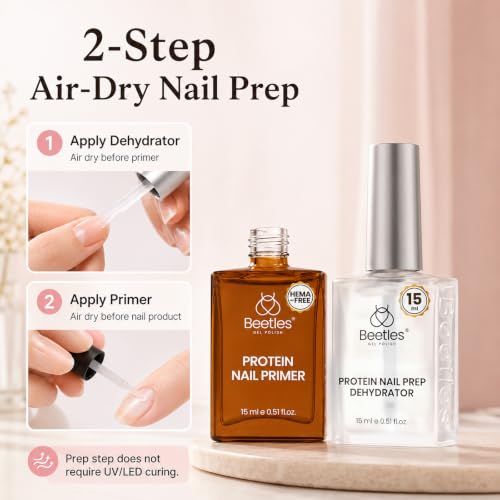 Beetles 15ml Protein Nail Prep Dehydrator & Primer Set - E-Clear-2