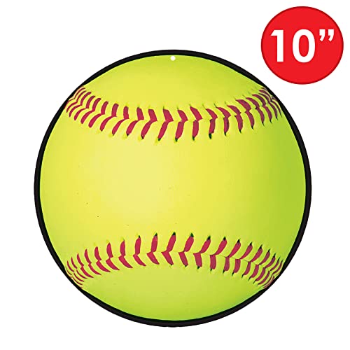 Softball Party Decorations - 12 Fastpitch Cutouts for Sports Themed Events