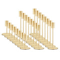 Set of 24 French Gold Taper Candle Holders - Wedding & Party Decor