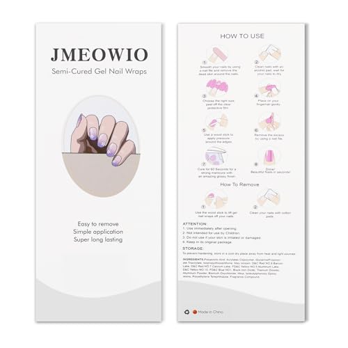 Purple Flower Semi Cured Gel Nail Stickers - Gradient Nail Art Wraps