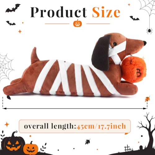 Halloween Mummy Dachshund Pillow - 19 Inch Cute Seasonal Decor - Variation of THIS listing