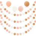 Boho Pom Pom Garland Set - Felt Ball Decor, 8M Length, 4 Strings, Stylish Party & Home Decoration